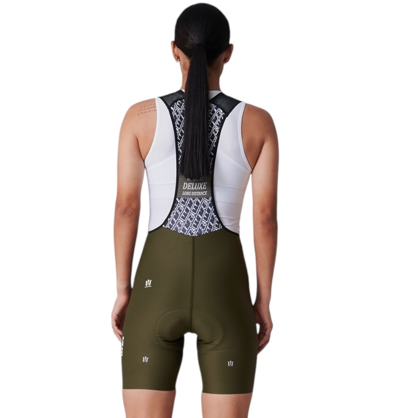 Pantaloneta De Ciclismo Sin Costuras Femenina Verde Militar