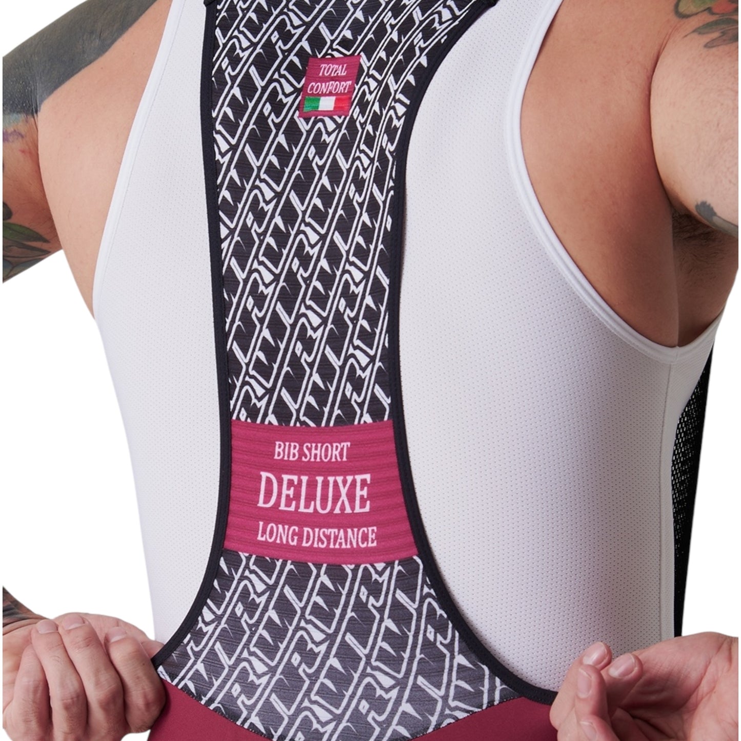 Pantaloneta De Ciclismo Sin Costuras Masculina Vino Tinto