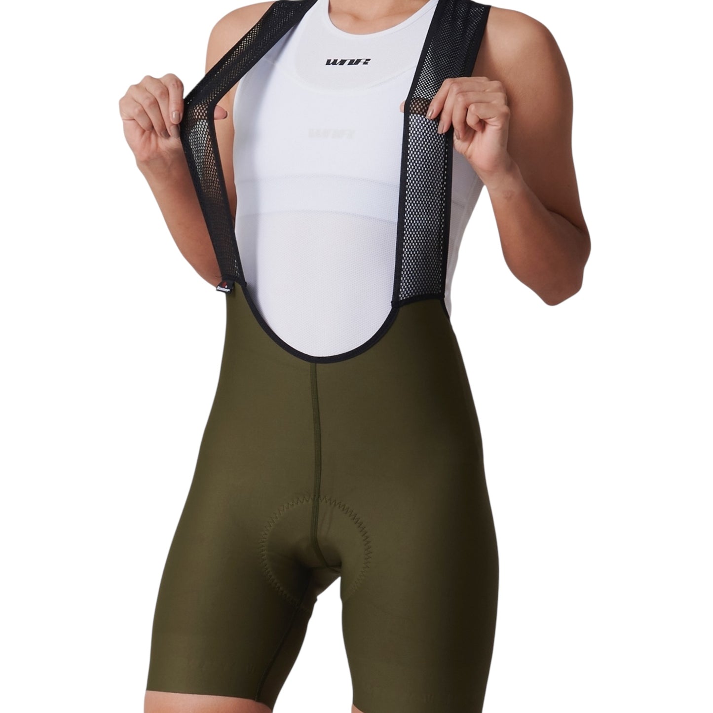 Pantaloneta De Ciclismo Sin Costuras Femenina Verde Militar