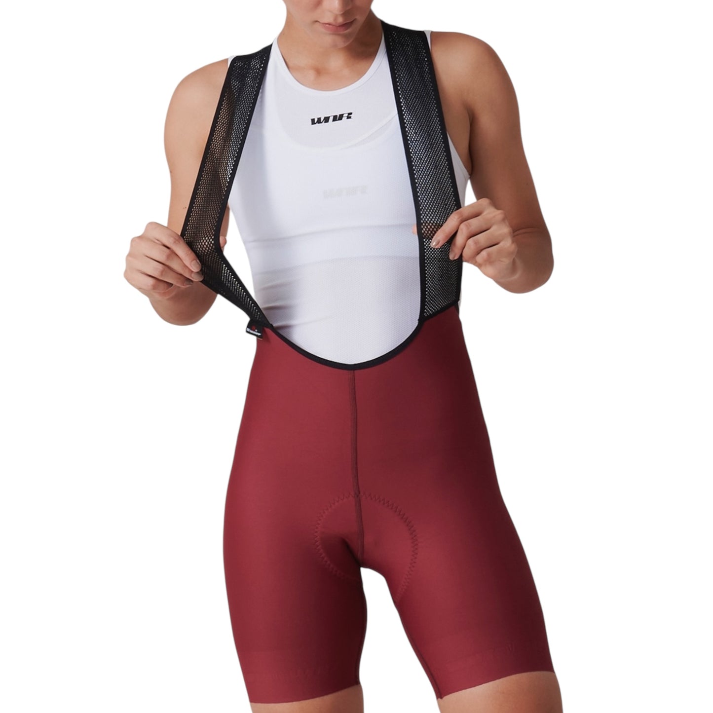 Pantaloneta De Ciclismo Sin Costuras Femenina Vino Tinto