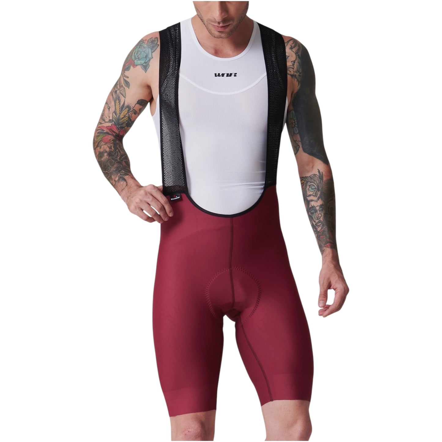 Pantaloneta De Ciclismo Sin Costuras Masculina Vino Tinto