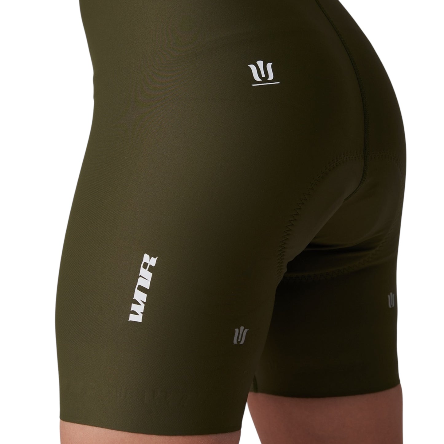 Pantaloneta De Ciclismo Sin Costuras Femenina Verde Militar