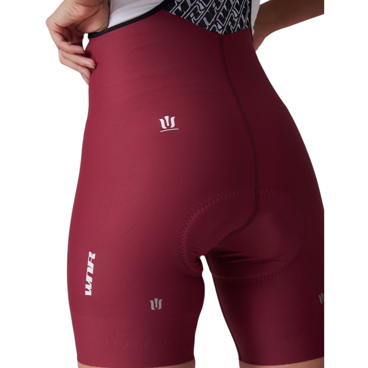 Pantaloneta De Ciclismo Sin Costuras Femenina Vino Tinto