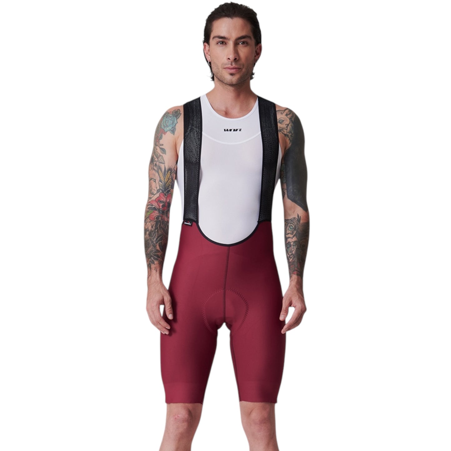 Pantaloneta De Ciclismo Sin Costuras Masculina Vino Tinto
