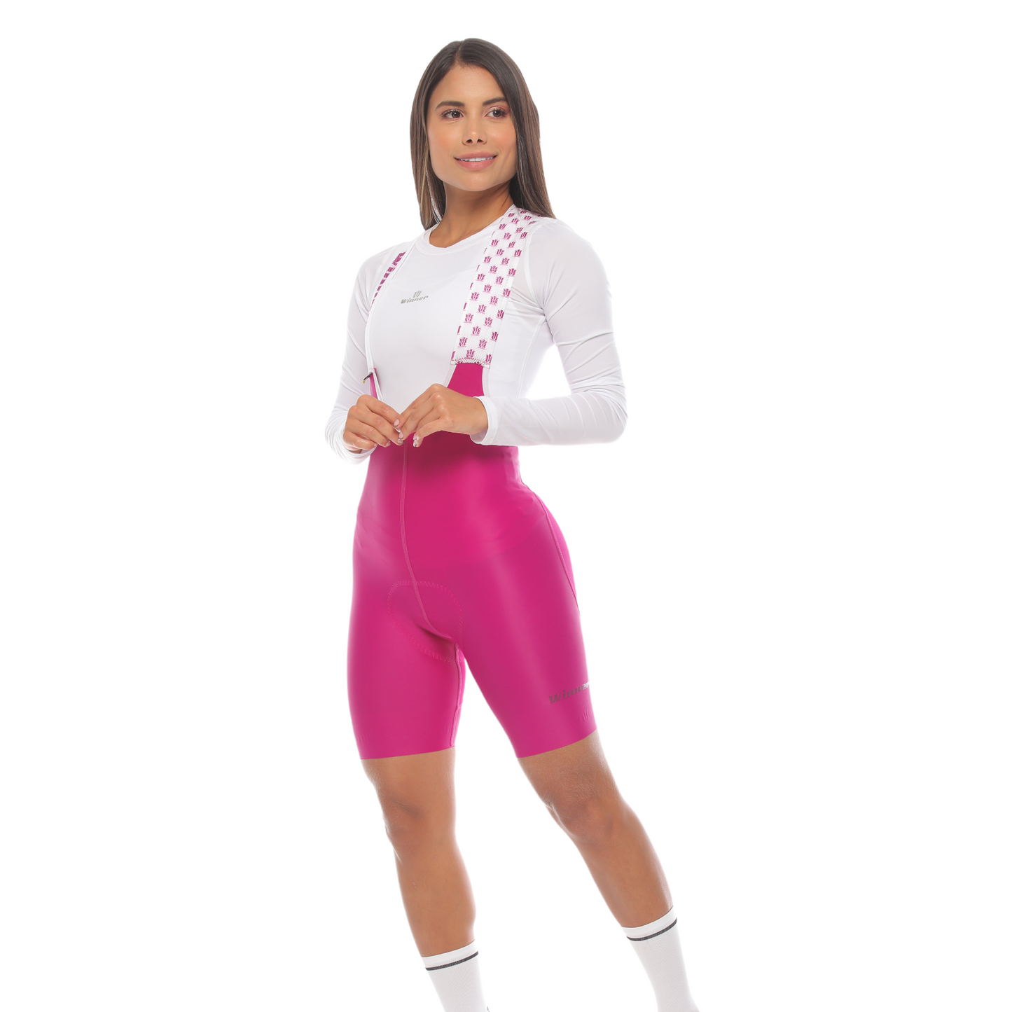 Pantaloneta De Ciclismo Híbrida F Berenjena