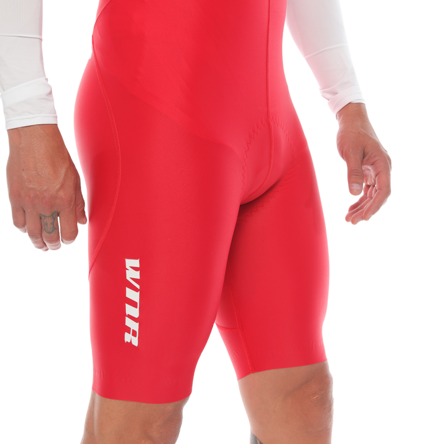 Pantaloneta De Ciclismo Híbrida Masculina Roja