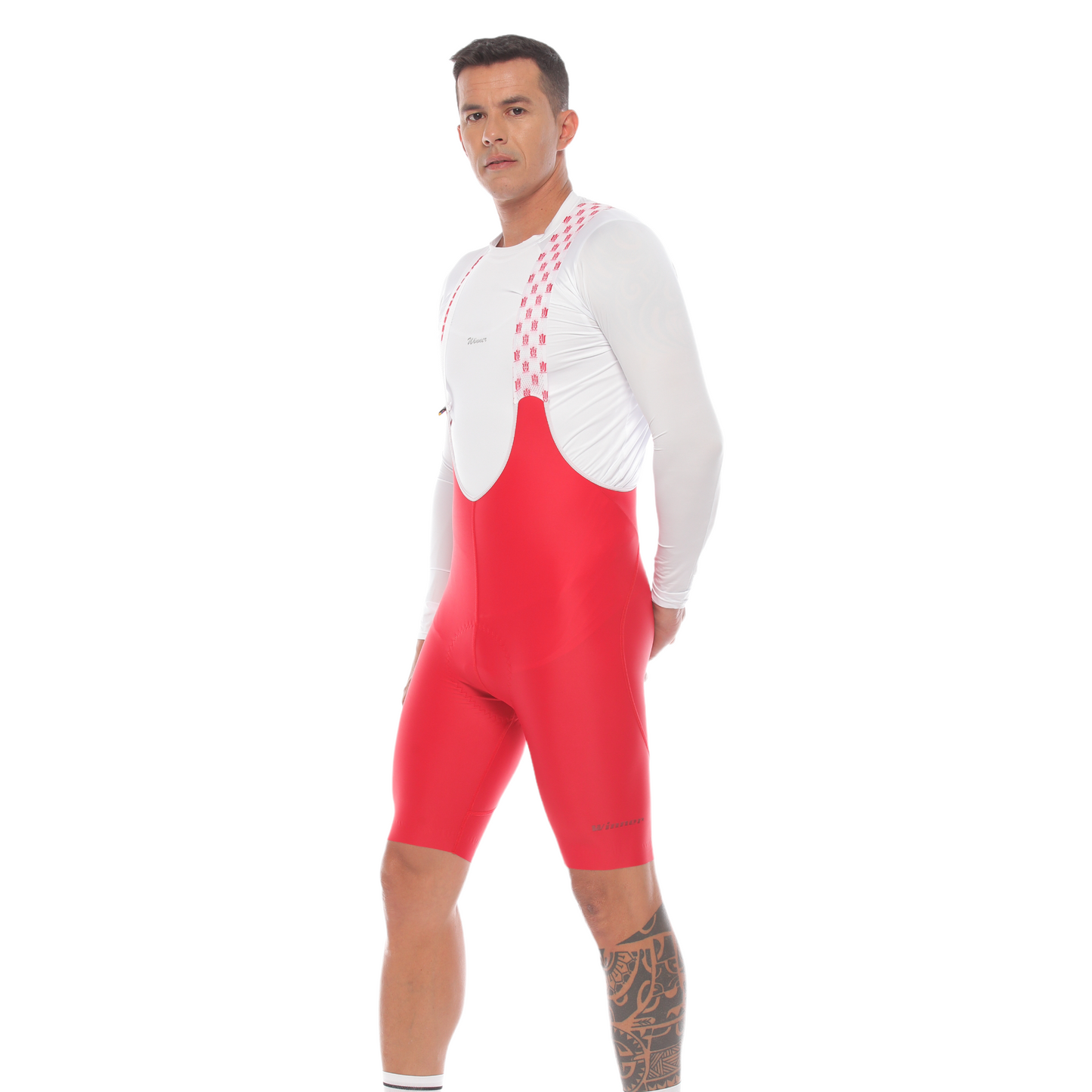 Pantaloneta De Ciclismo Híbrida Masculina Roja