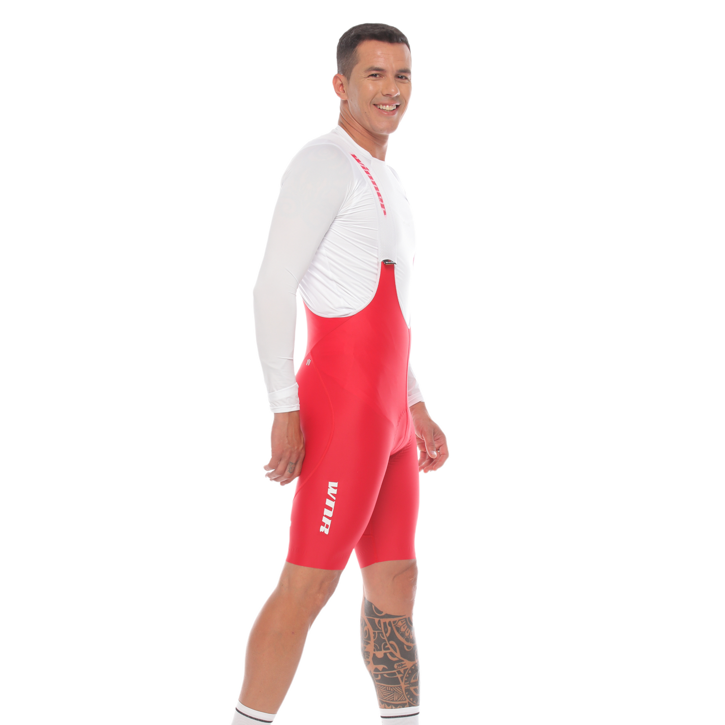 Pantaloneta De Ciclismo Híbrida Masculina Roja