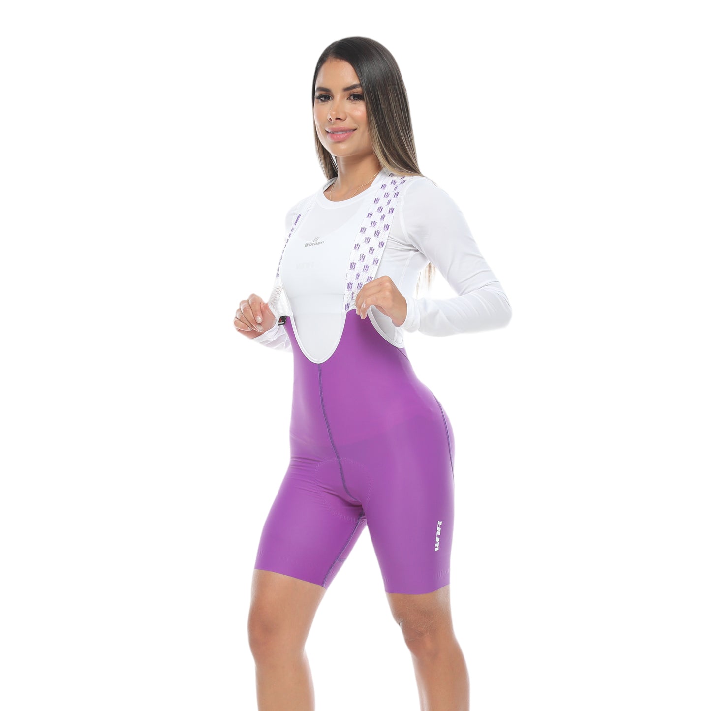 Pantaloneta De Ciclismo Híbrida F Lila