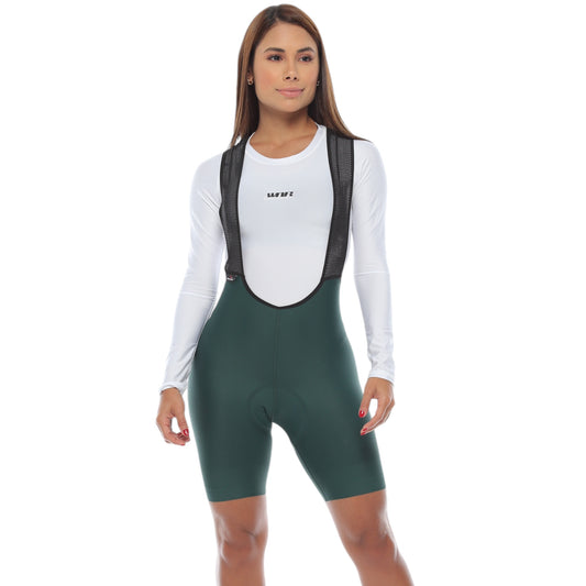 Pantaloneta De Ciclismo Sin Costuras Femenina Esmeralda