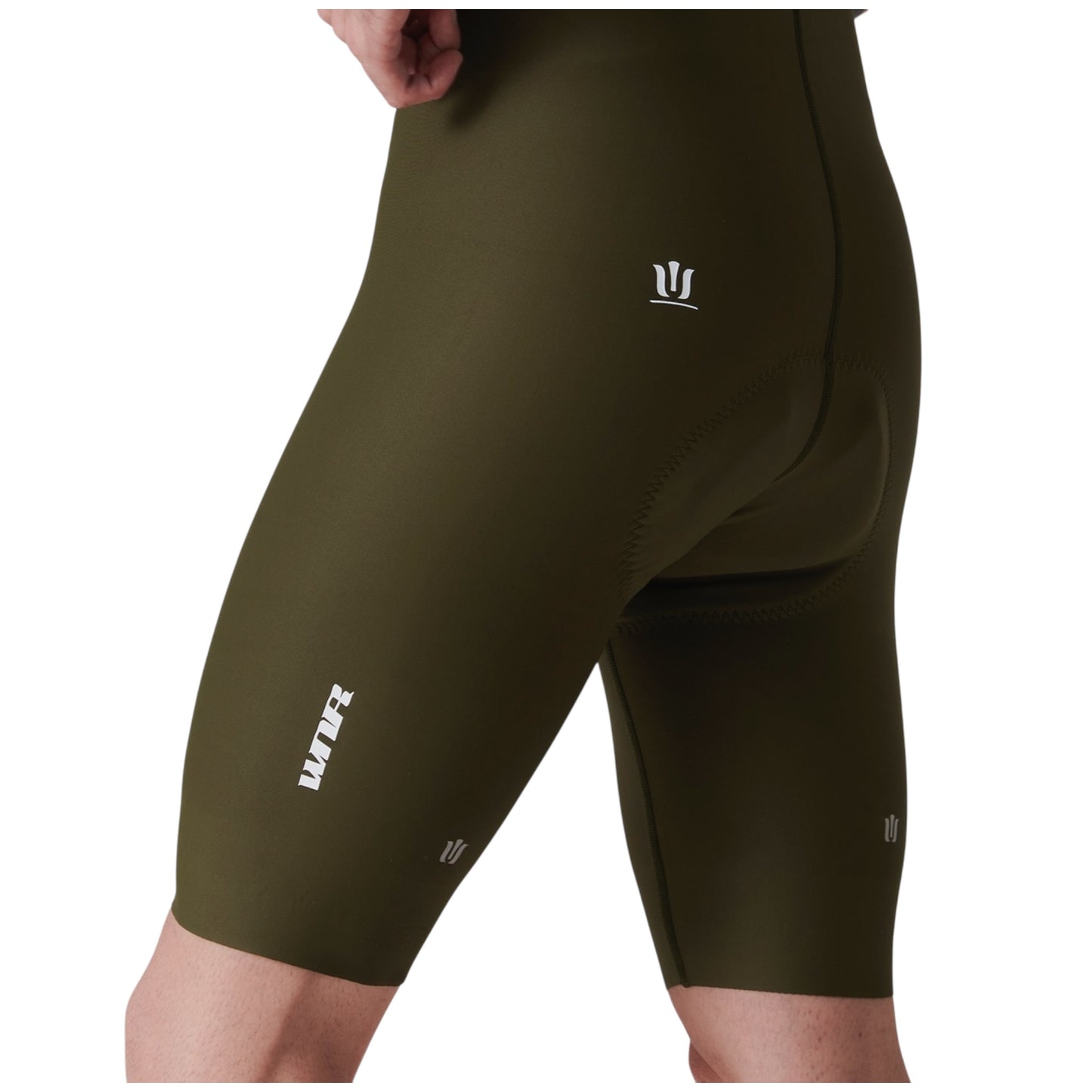 Pantaloneta De Ciclismo Sin Costuras Masculina Verde Militar