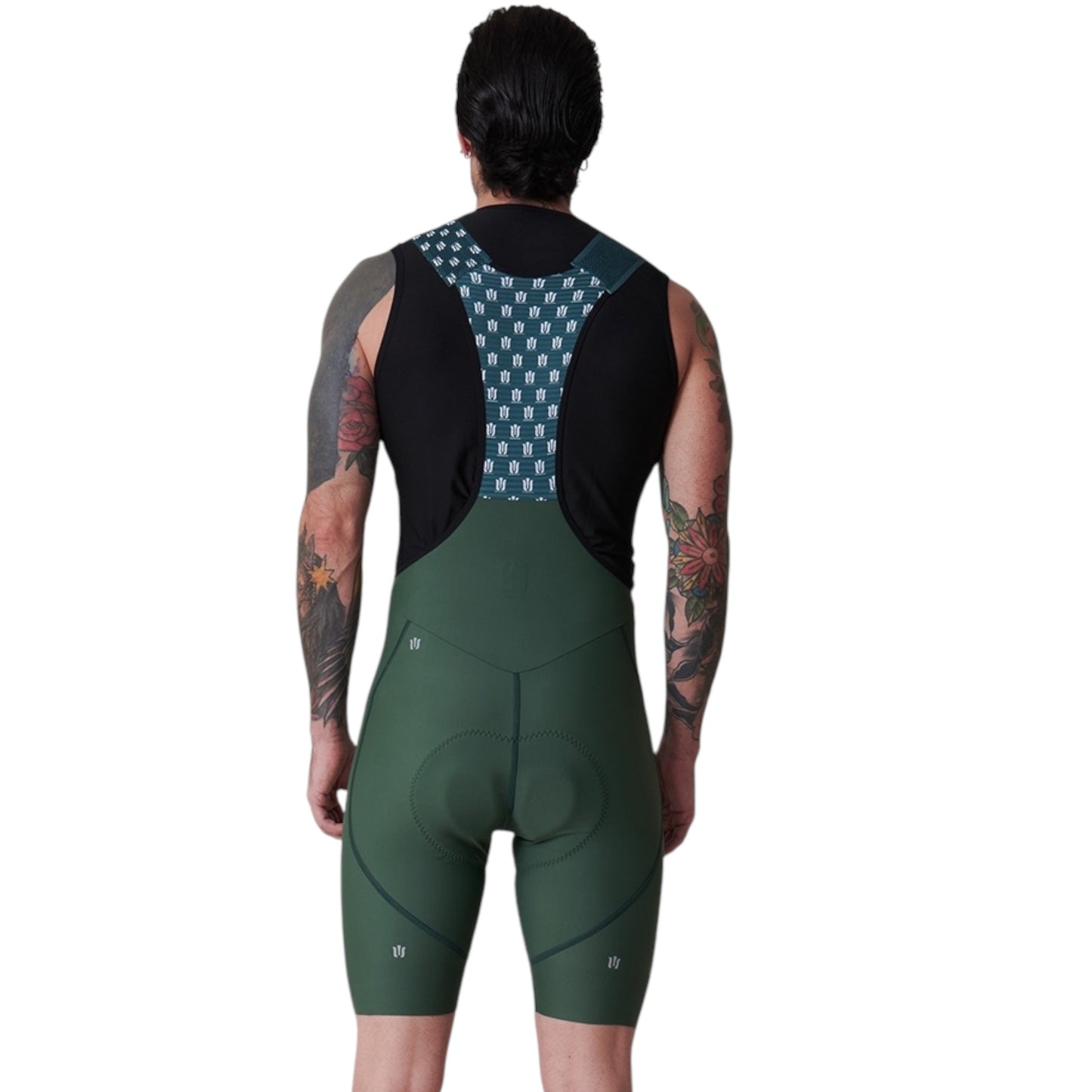 Pantaloneta De Ciclismo Híbrida Masculina Verde Selva