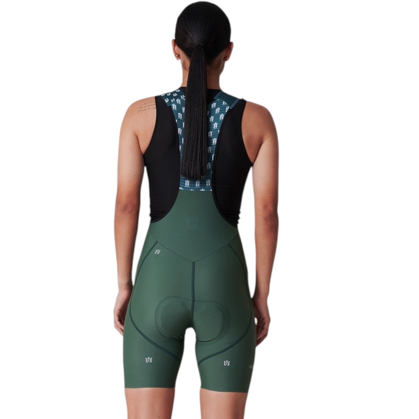 Pantaloneta De Ciclismo Híbrida F Verde Selva