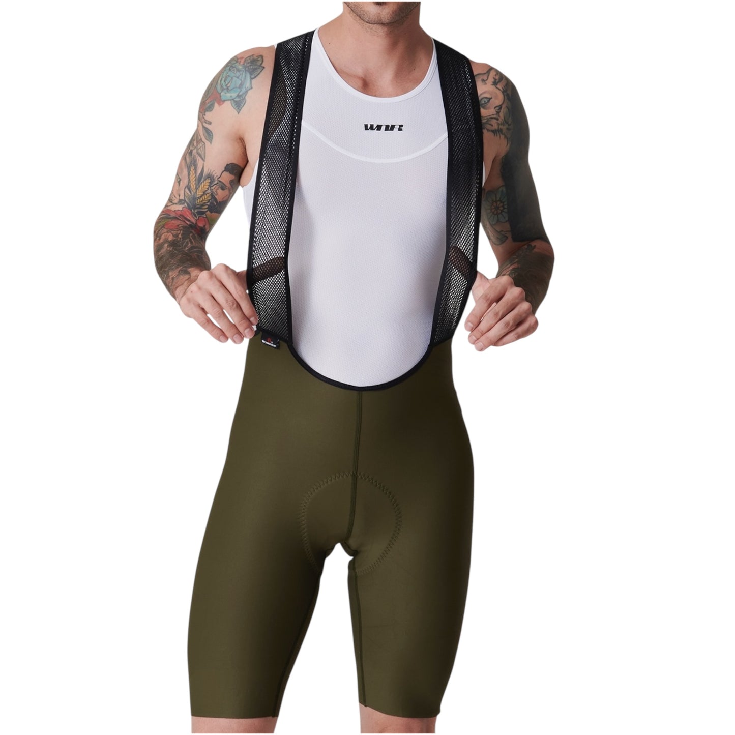 Pantaloneta De Ciclismo Sin Costuras Masculina Verde Militar