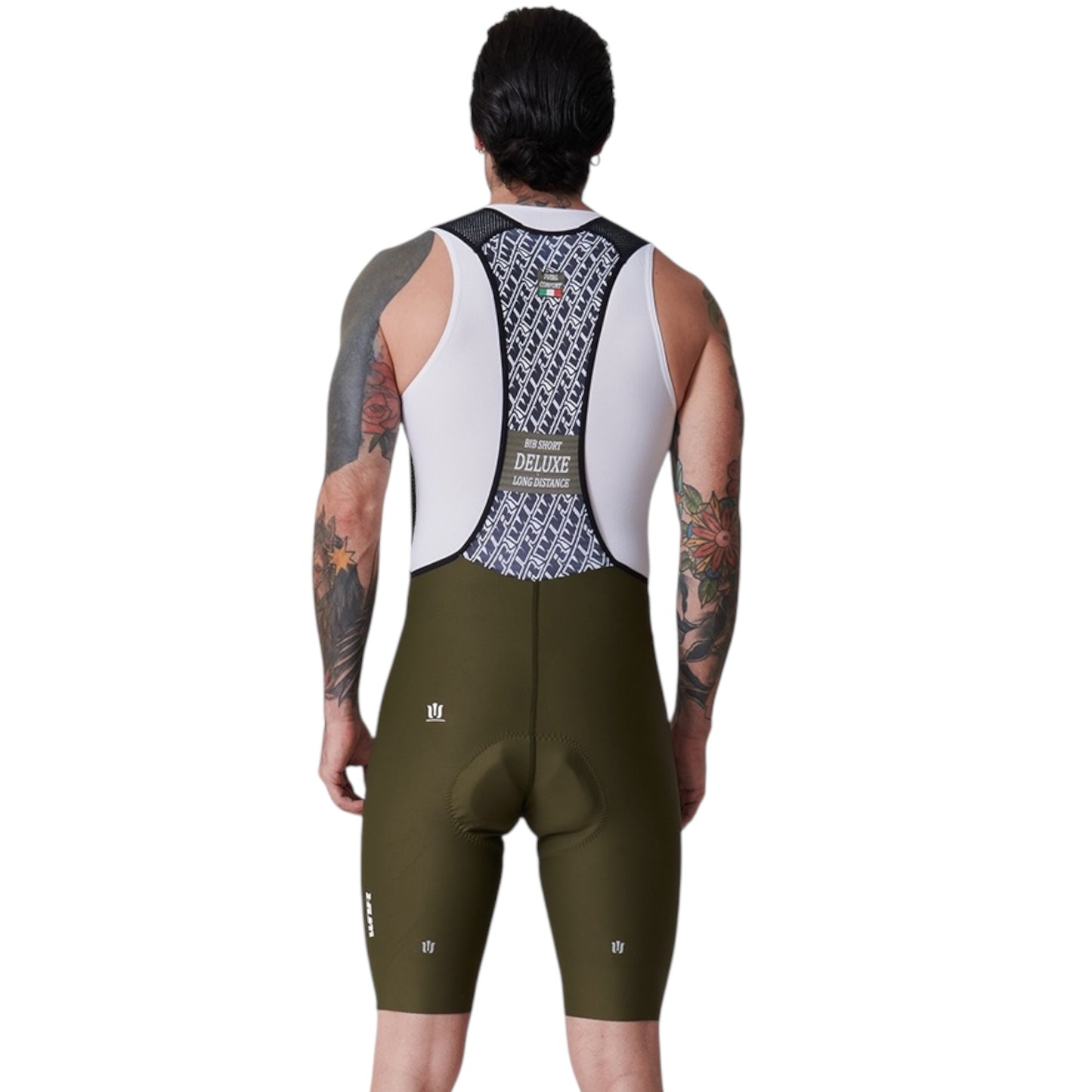 Pantaloneta De Ciclismo Sin Costuras Masculina Verde Militar