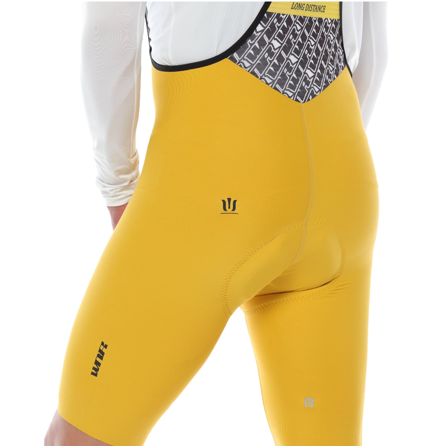 Pantaloneta De Ciclismo Sin Costuras Masculina Mostaza