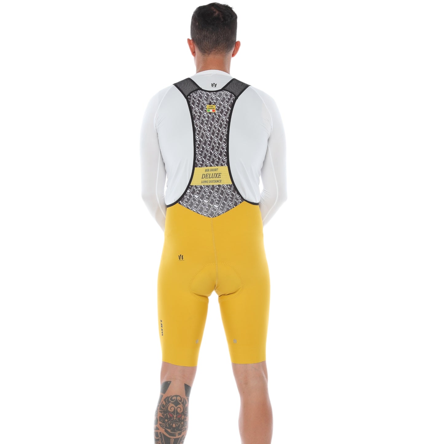 Pantaloneta De Ciclismo Sin Costuras Masculina Mostaza