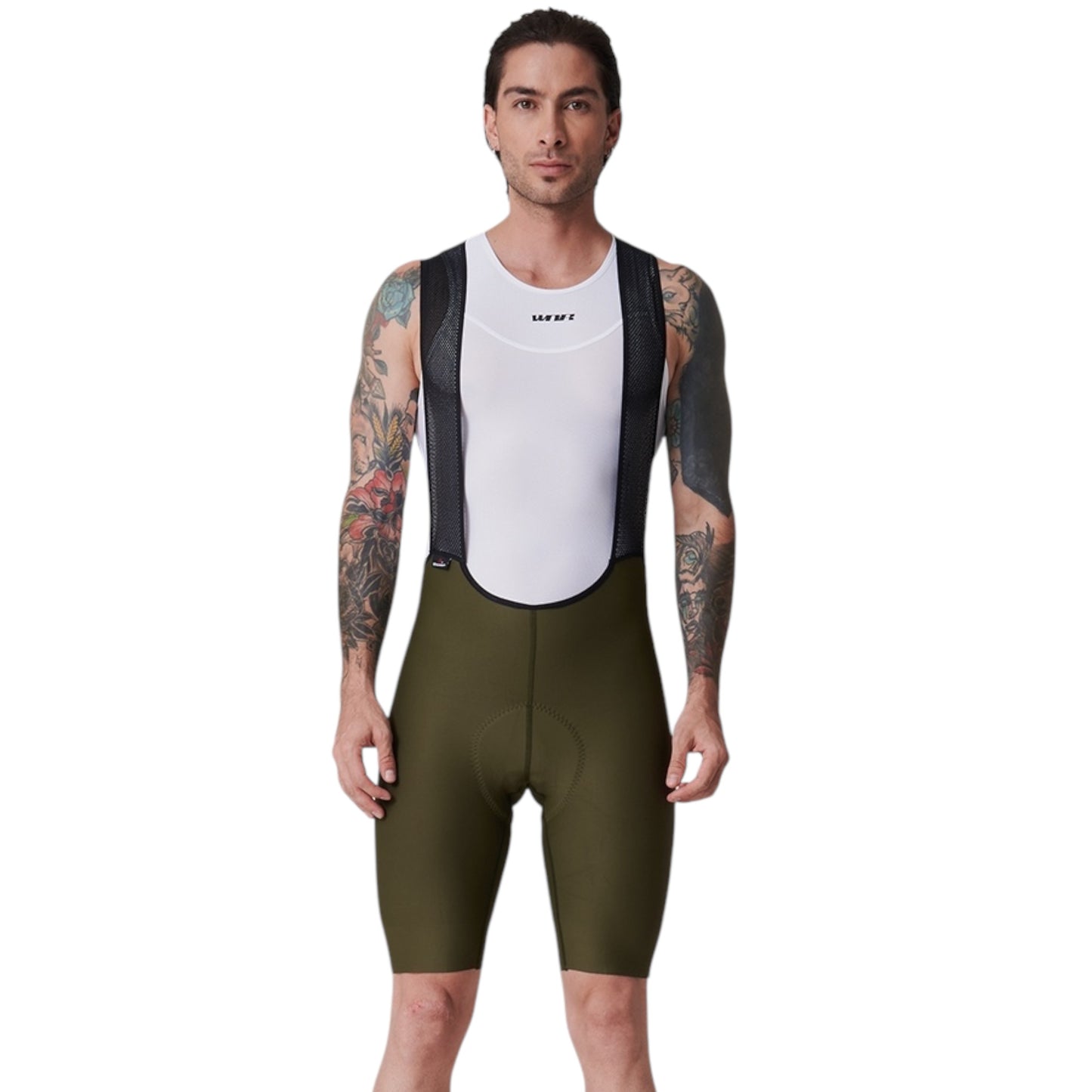 Pantaloneta De Ciclismo Sin Costuras Masculina Verde Militar