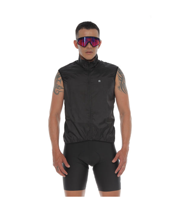 Chaleco cortavientos negro (Masculino)