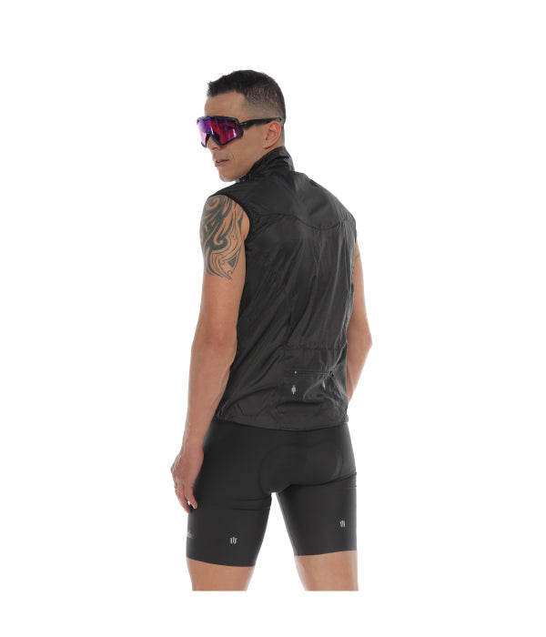 Chaleco cortavientos negro (Masculino)