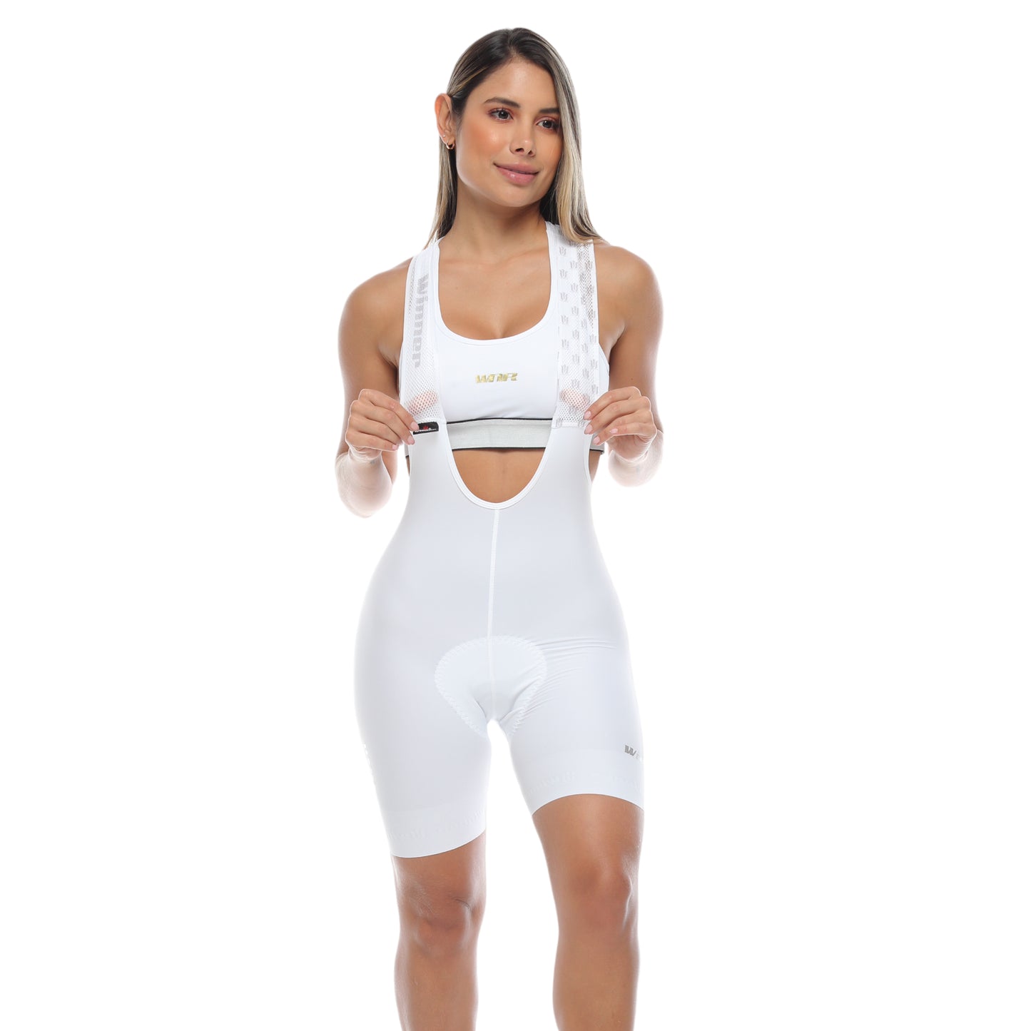 Pantaloneta De Ciclismo Híbrida F Blanca