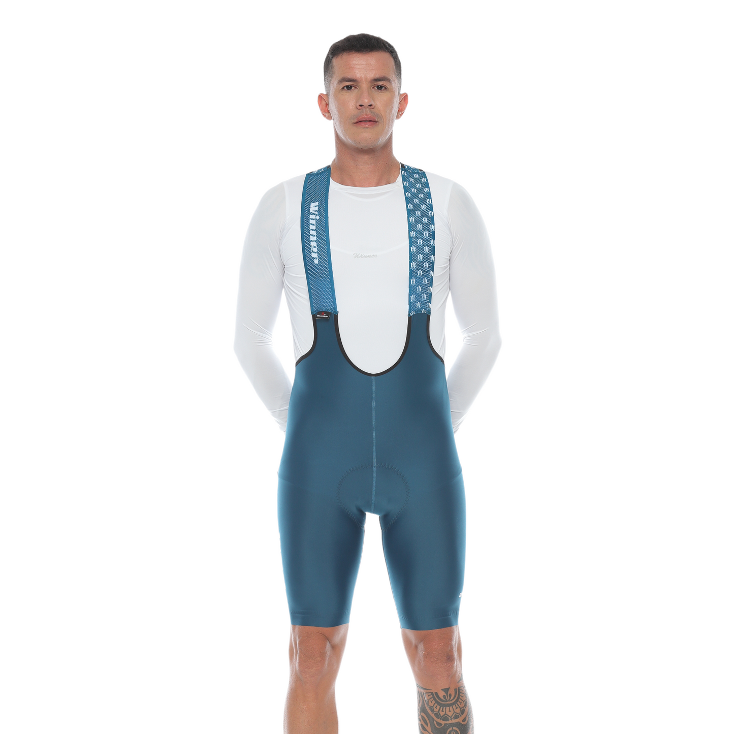 Pantaloneta De Ciclismo Híbrida Azul Petroleo