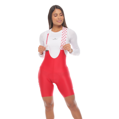 Pantaloneta De Ciclismo Híbrida F Roja