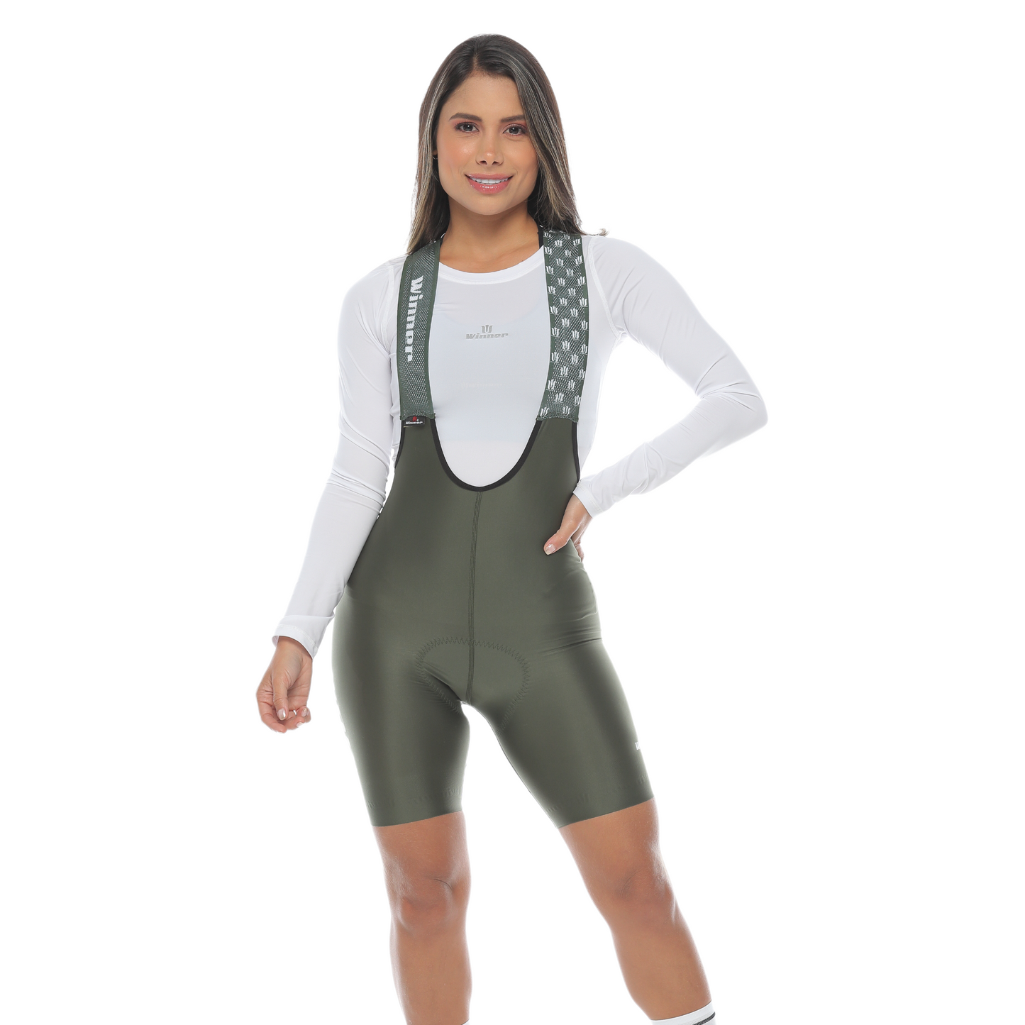 Pantaloneta De Ciclismo Híbrida F Verde