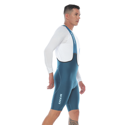 Pantaloneta De Ciclismo Híbrida Azul Petroleo